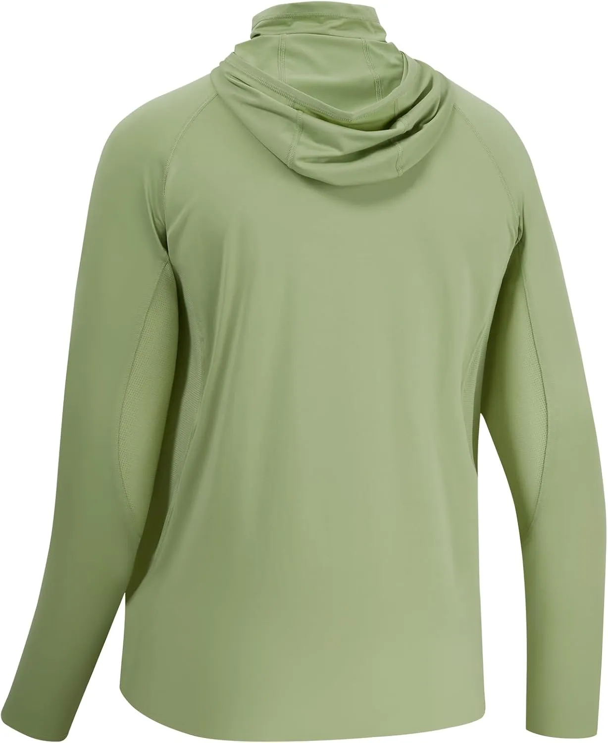 BASSDASH UPF 50  Men??s Long Sleeve Fishing Shirt with Mask UV Neck Gaiter Hoodie