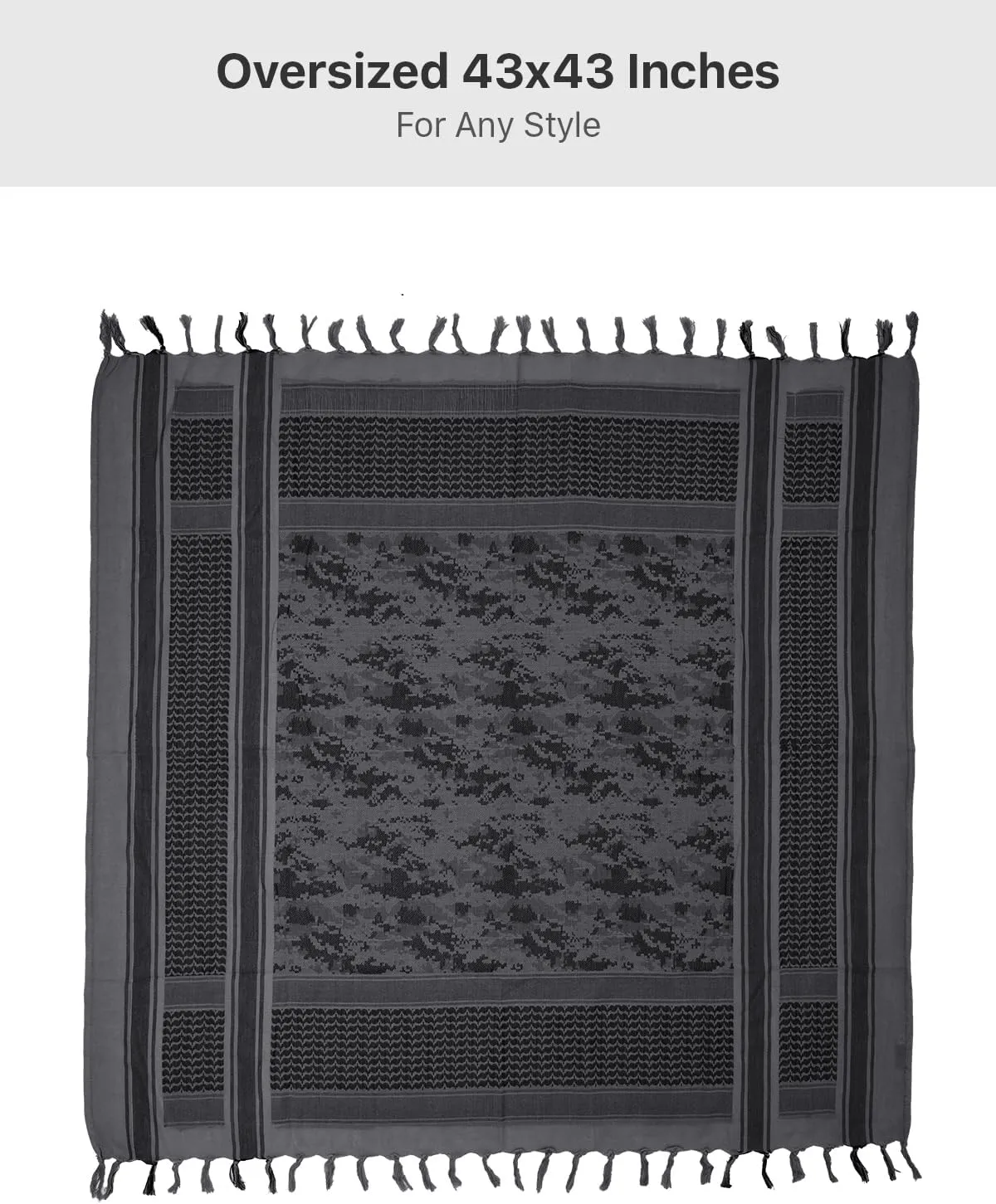 FREE SOLDIER Scarf Military Shemagh Tactical Desert Keffiyeh Head Neck Scarf Arab Wrap with Tassel for Men Women