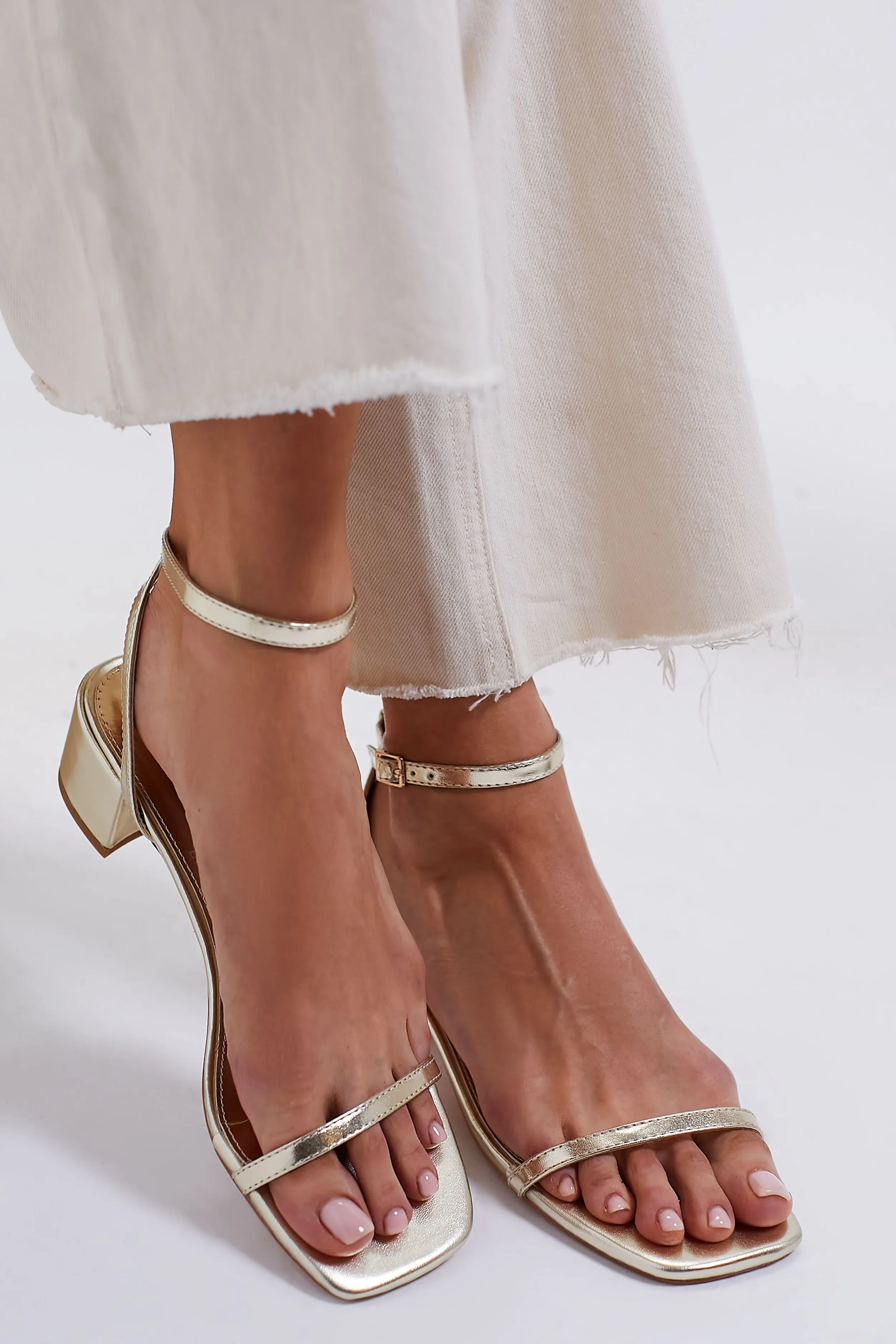 Gold Bella Heels