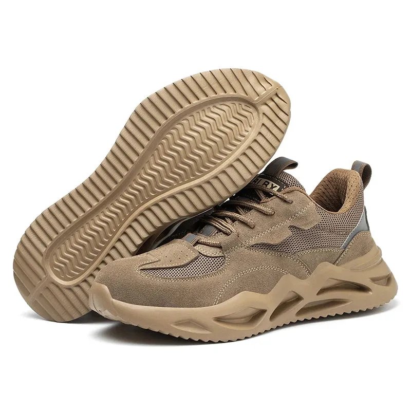 Man Insulation Blocking Current Work Safety Shoes Lightweight Anti-smash Sneakers - MS50290