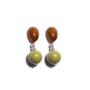 Mãos da Terra Green Agate Drop Earrings