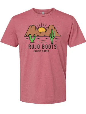 Rujo Boots Men's The Desert Salmon T Shirt