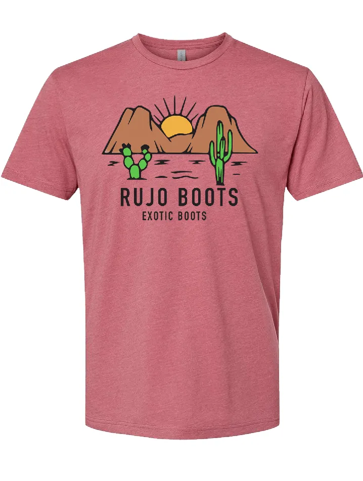 Rujo Boots Men's The Desert Salmon T Shirt