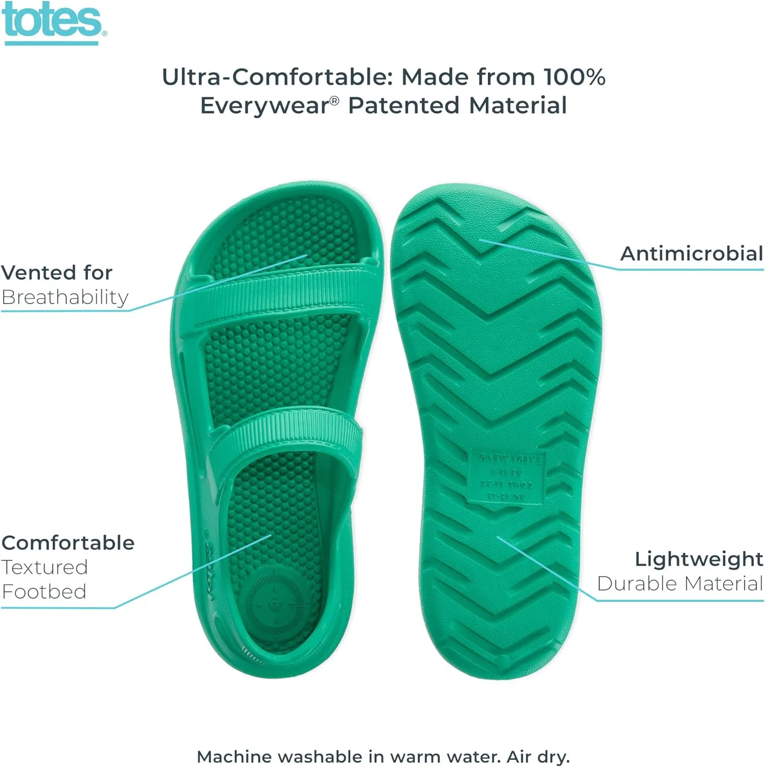 totes Boy's Everywear Molded Sport Sandal